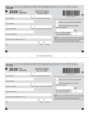 Maine Estimated Tax Payment Voucher 1040ES-ME