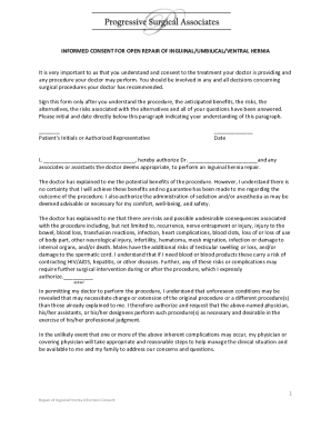 Informed Consent for Hernia Repair