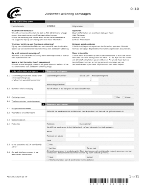 Dutch Sickness Benefit Claim Form