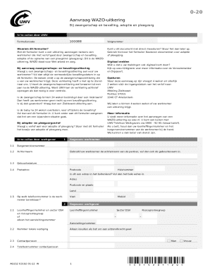 WAZO-uitkering Application Form