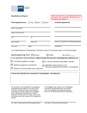 Cover Page for Insurance and Financial Products Report