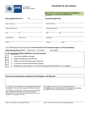 German Insurance Report Cover Page