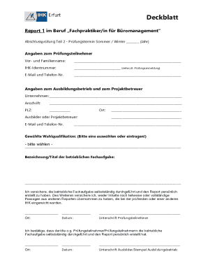 Fachpraktiker Büromanagement Report Guidelines