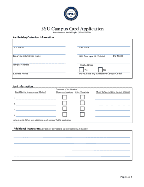 BYU Campus Card Application