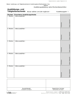 Bankkaufmann Ausbildungsnachweis Form