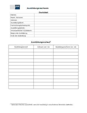 German Apprenticeship Record
