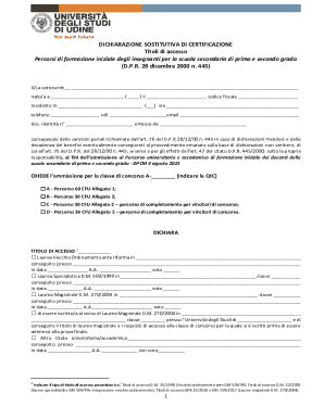 Italian Teacher Training Access Declaration Form