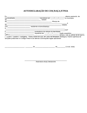 Brazil Race/Ethnicity Self-Declaration Form