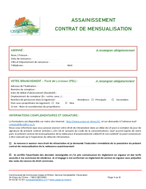 Assainissement Contract