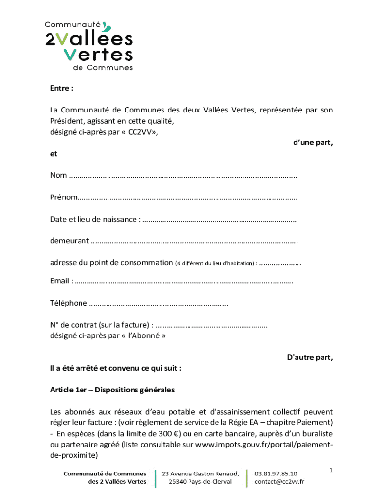 Remplissable en ligne communaute de communes des deux vallees vertes ...