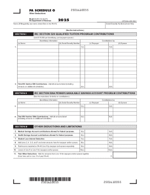 PA-40 Schedule O 2025