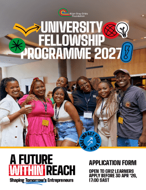 Allan Gray Orbis Foundation Fellowship Application Form 2026