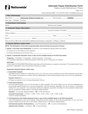 Alternate Payee Distribution Form