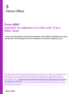 Form MN1 Application for British Citizenship