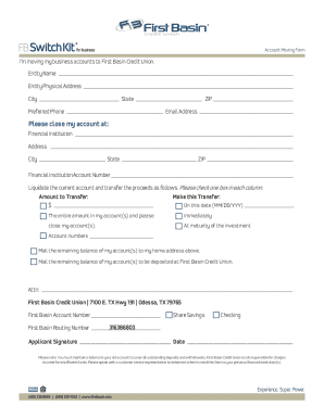 Account Moving Form