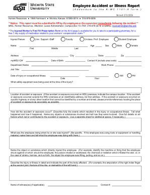 Employee Accident or Illness Report