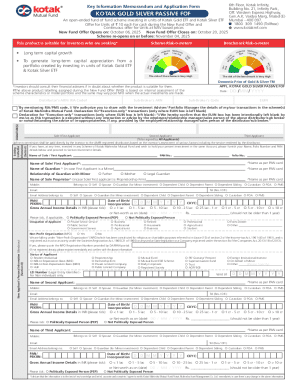 Kotak Gold Silver Passive FOF Application Form