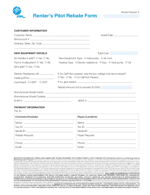 Renter’s Pilot Rebate Form