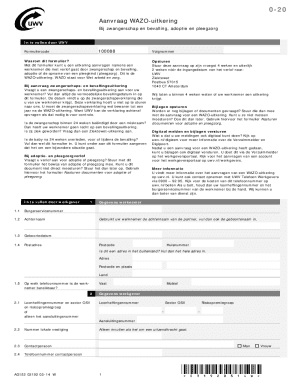 Dutch WAZO Benefit Application Form