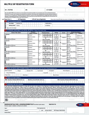 Bandhan Mutual Fund SIP Registration Form