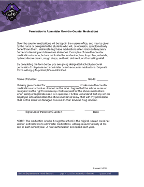 Permission to Administer Over-the-Counter Medications