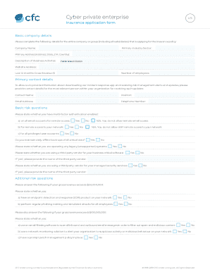 Cyber Insurance Application Form