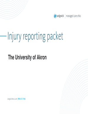 Ohio Workplace Injury Reporting Packet