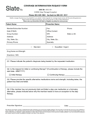 Coverage Determination Request Form