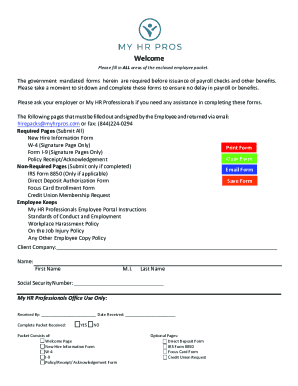 Employee Onboarding Packet