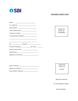 Pensioner’s Identity Card