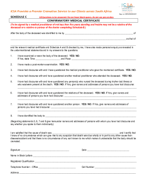 Confirmatory Medical Certificate