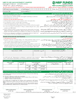 NBP Funds Investment Form