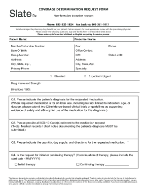Coverage Determination Request Form