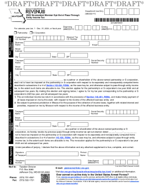Missouri Nonresident Pass-Through Entity Tax Opt-Out Form