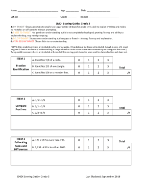 Grade 3 EMDI Scoring Guide