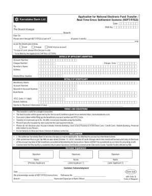 NEFT/RTGS Fund Transfer Application