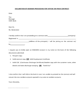 Mariner Contract Declaration