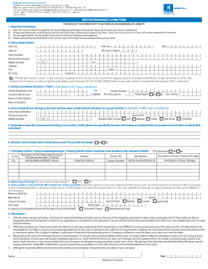 Bajaj General Insurance Claim Discharge Voucher