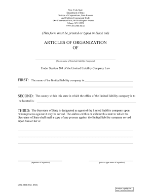 New York Articles of Organization