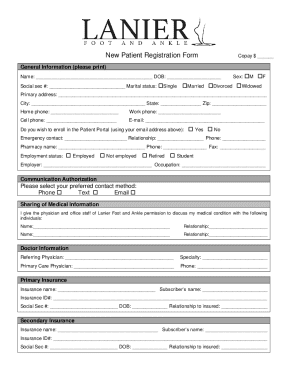 New Patient Registration Form