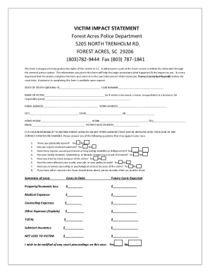 Victim Impact Statement