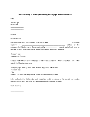 Mariner Contract Declaration