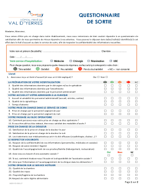 Hospital Satisfaction Questionnaire