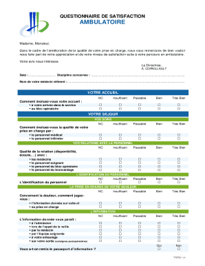 Ambulatory Satisfaction Questionnaire