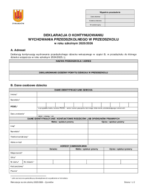 Poland Preschool Continuation Declaration