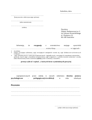 Parental Consent for Educational Support Rejection