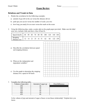 Grade 9 Math Exam Review