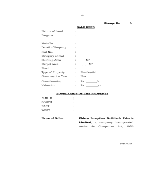 Sale Deed for Residential Property
