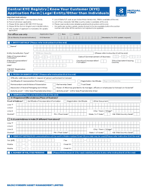 Central KYC Registry Application Form