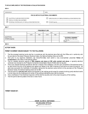 Philippines Electrical Permit Application
